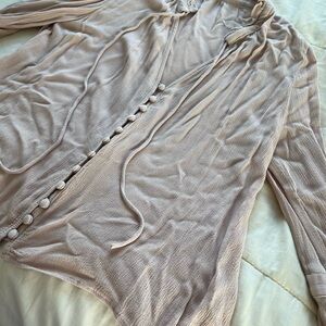 En Creme Blush Button-Down Blouse